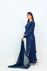 IB904 - Embroidered 3-Piece Stitched Suit