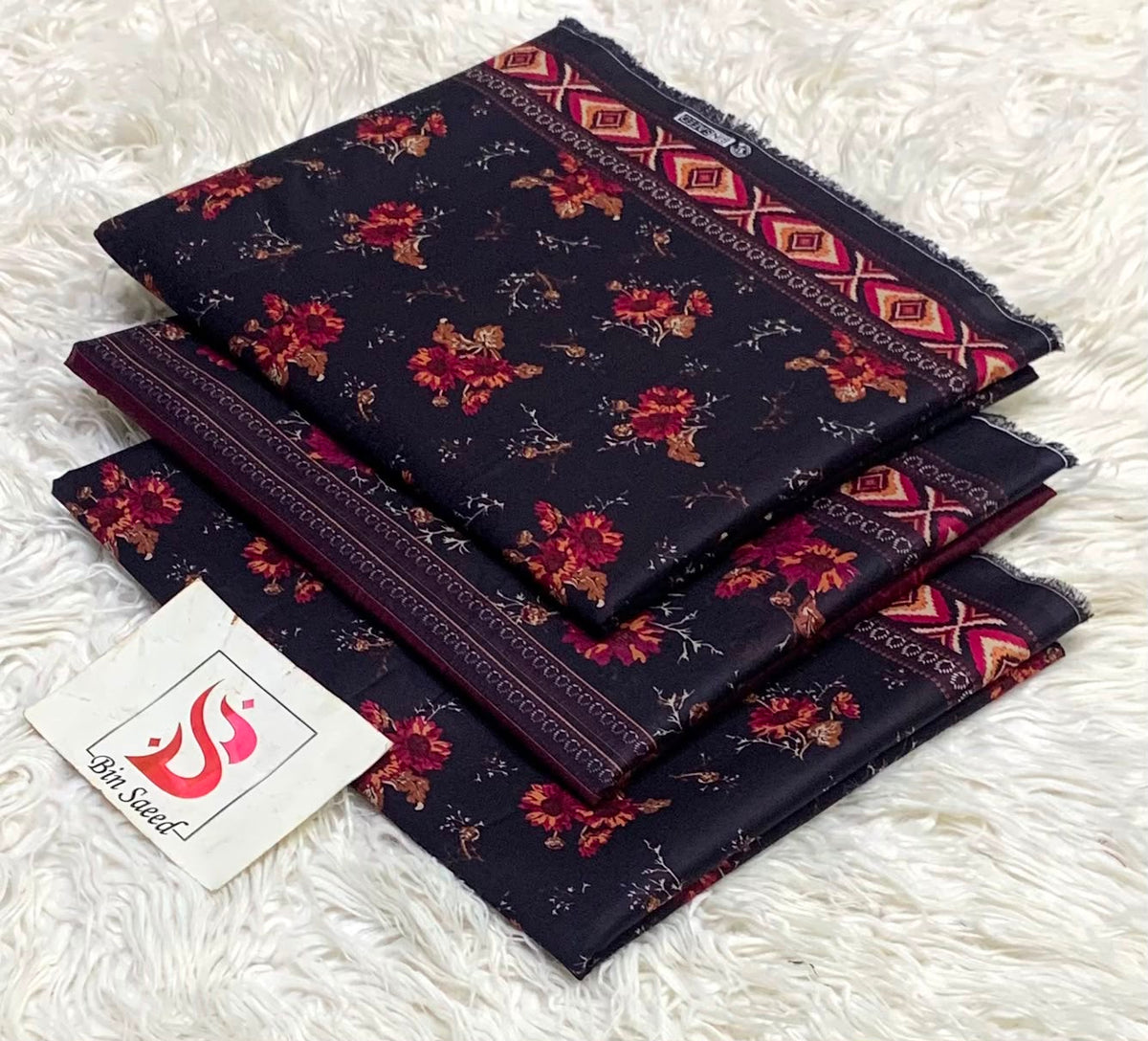 BIN SAEED LAWN COLLECTION 100% ORIGINAL