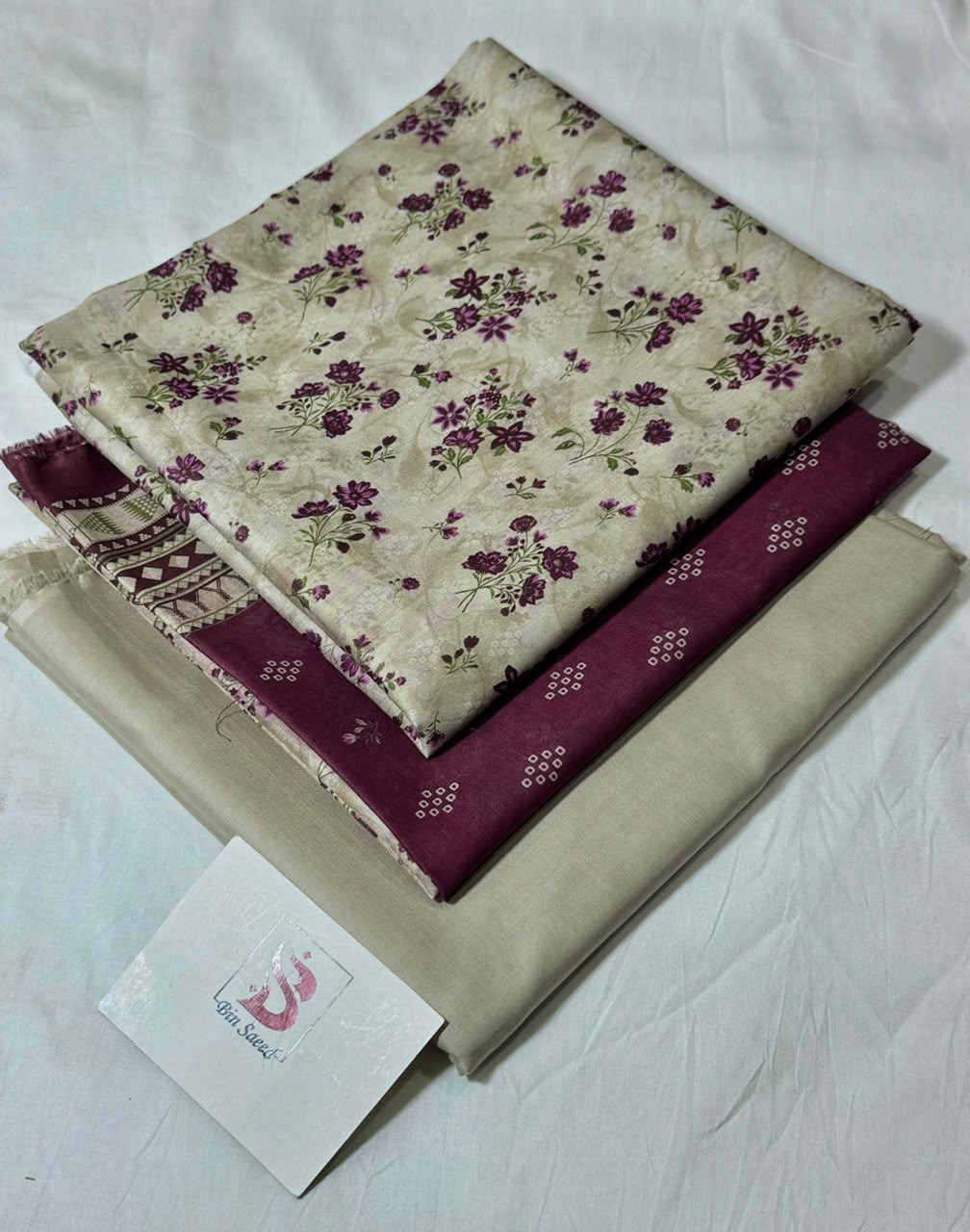 BIN SAEED LAWN COLLECTION 100% ORIGINAL