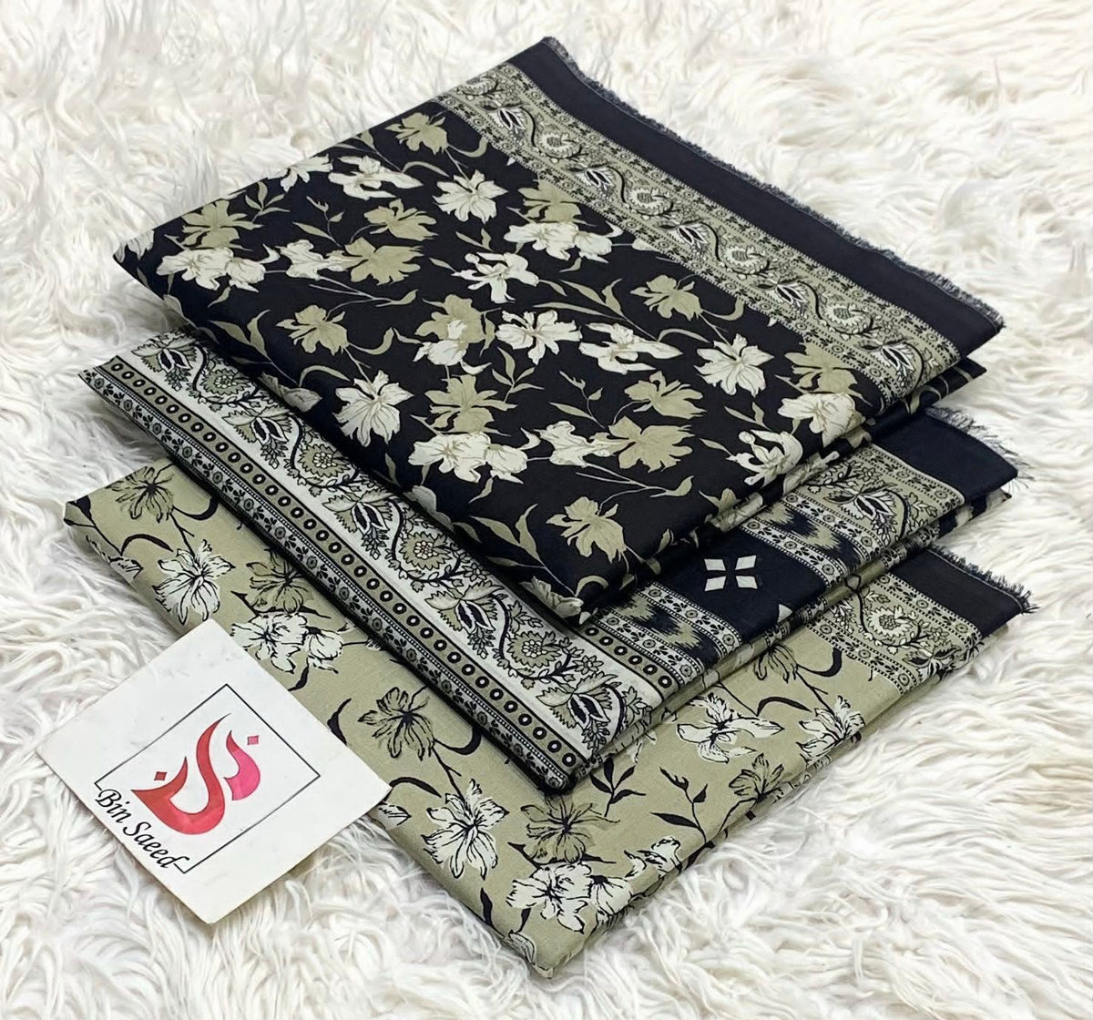 BIN SAEED LAWN COLLECTION 100% ORIGINAL
