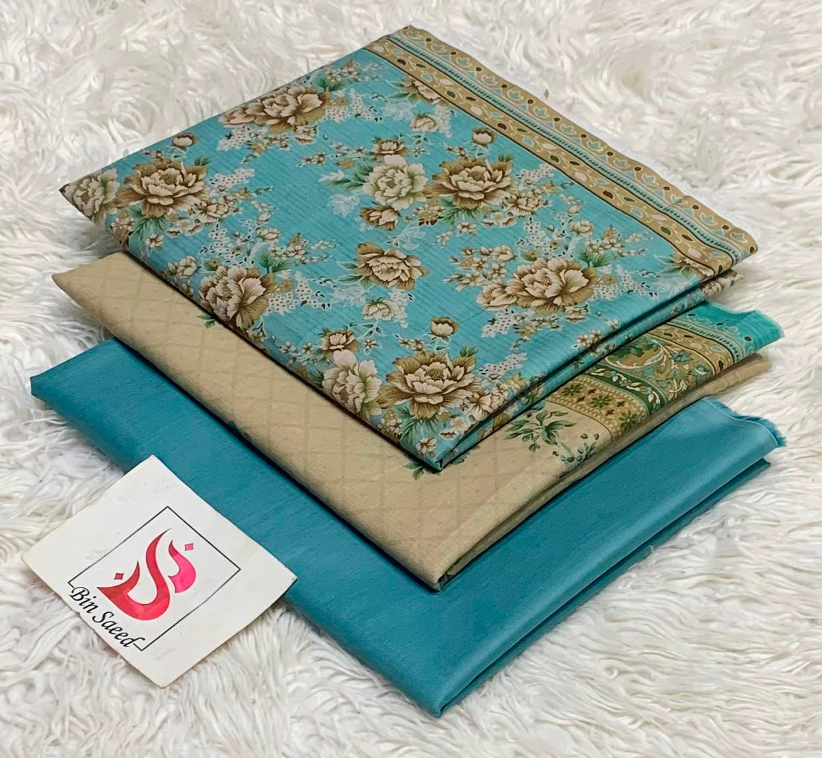 BIN SAEED LAWN COLLECTION 100% ORIGINAL