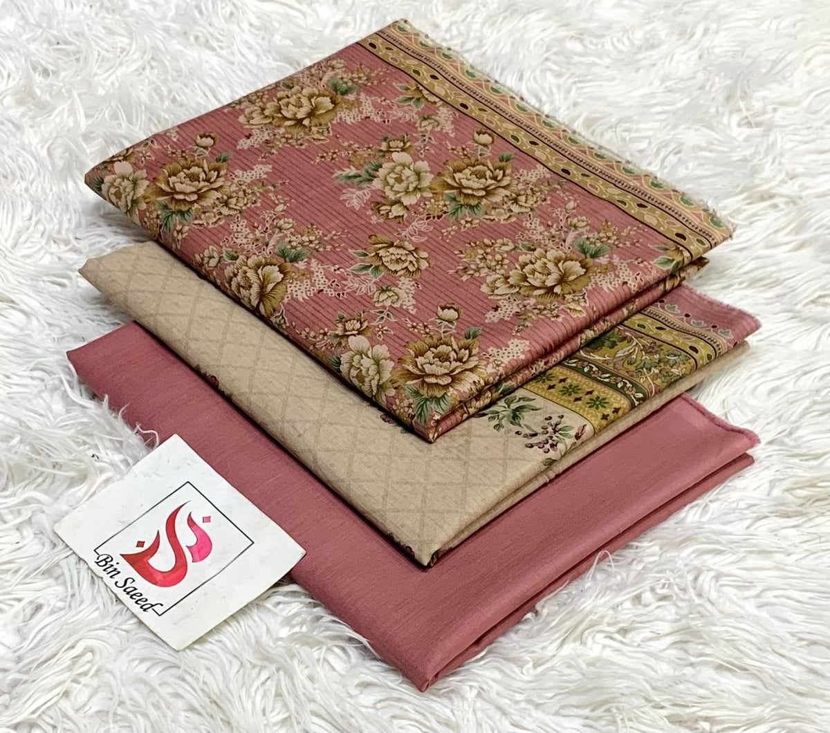 BIN SAEED LAWN COLLECTION 100% ORIGINAL