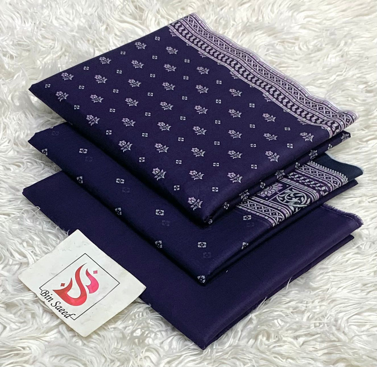 BIN SAEED LAWN COLLECTION 100% ORIGINAL