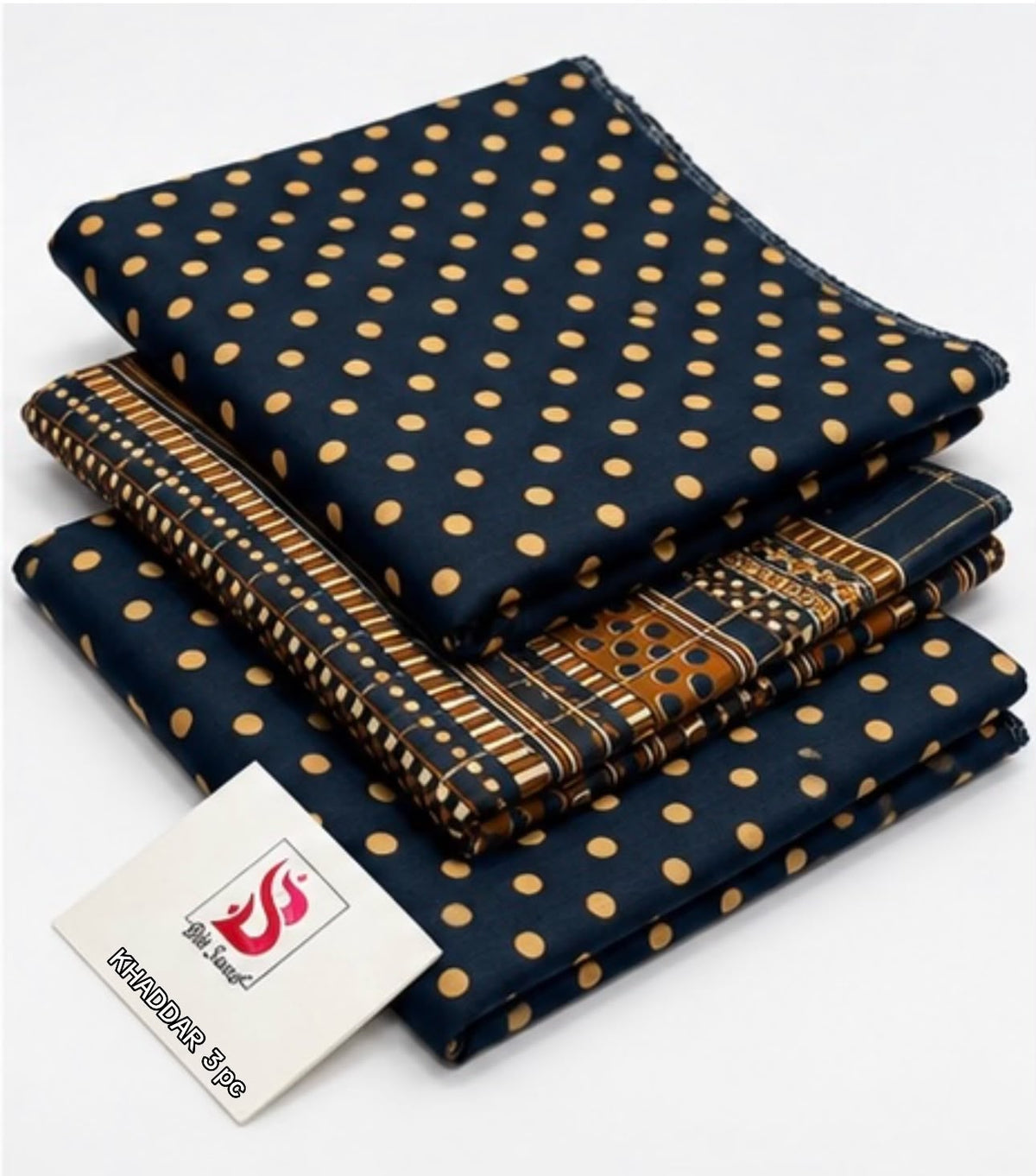 BIN SAEED-3PC KHADDAR PRINTED SHIRT WITH KHADDAR PRINTED DUPATTA AND PRINT TROUSER