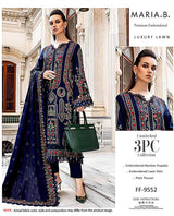 Maria.B Premium Embroidered Luxury Lawn 3PC Suit | FF-9552