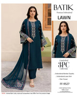 Batik Premium Embroidered Lawn 3PC Suit | FF-9527