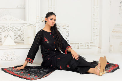 IB901 - Embroidered 3-Piece Stitched Suit