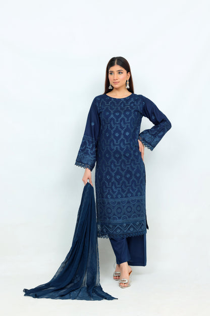 IB904 - Embroidered 3-Piece Stitched Suit