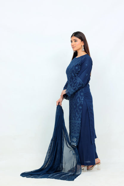 IB904 - Embroidered 3-Piece Stitched Suit