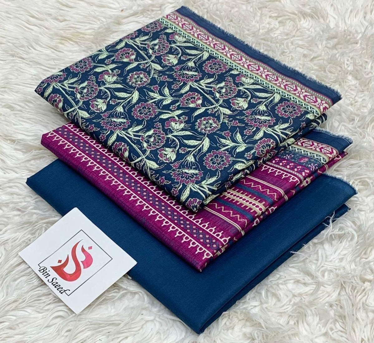 BIN SAEED LAWN COLLECTION  100% ORIGINAL