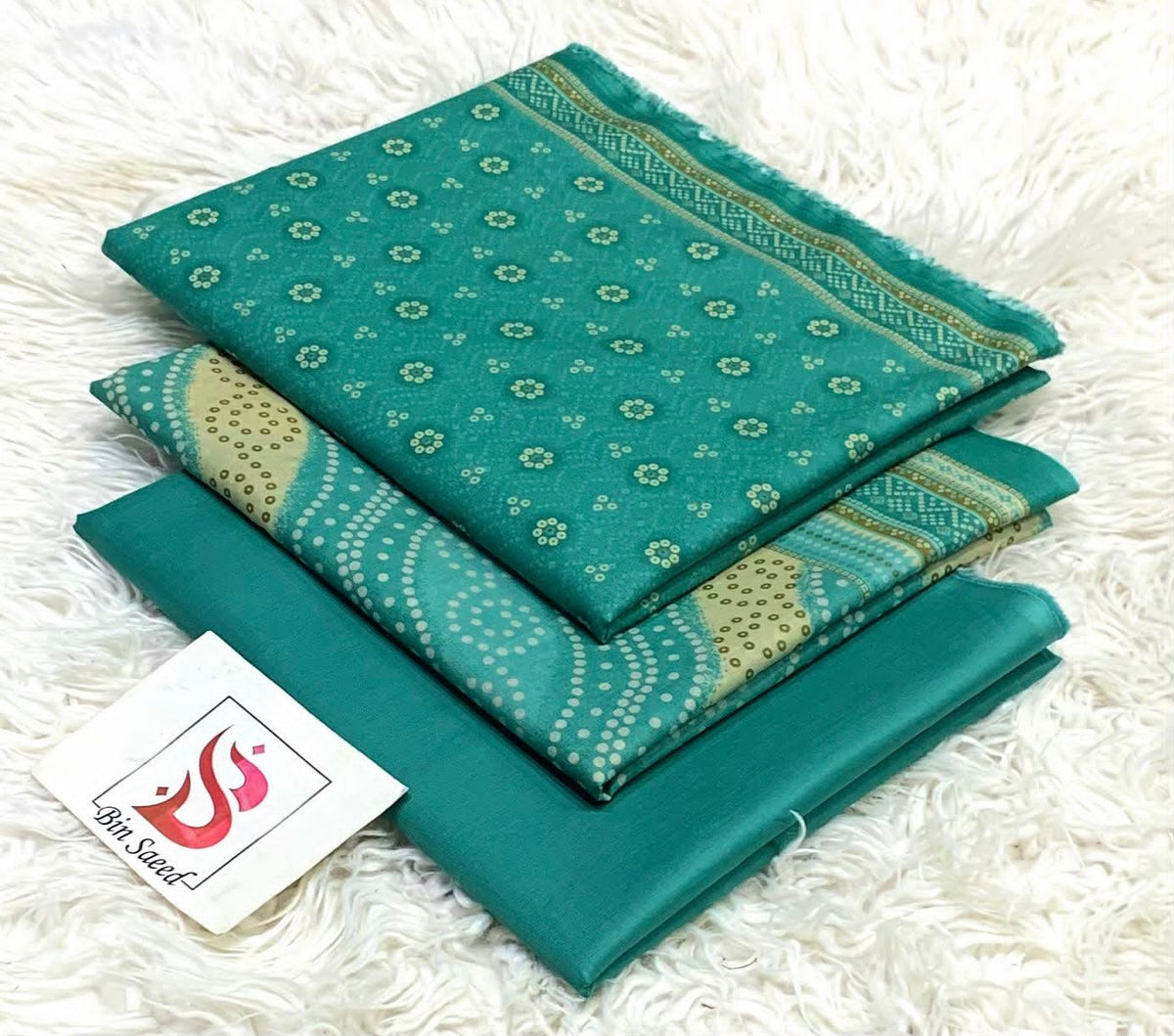 BIN SAEED LAWN COLLECTION  100% ORIGINAL