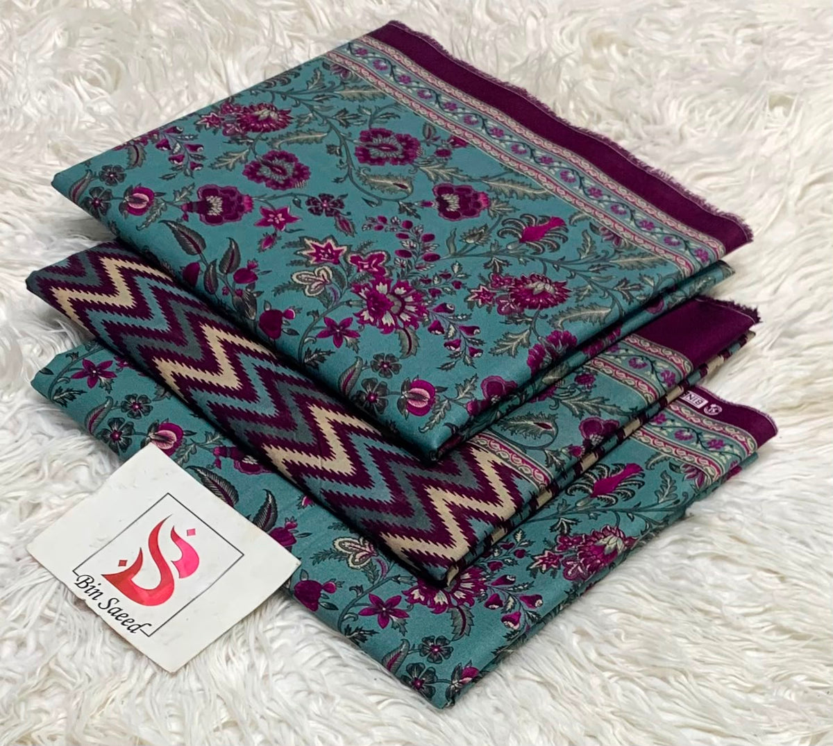 BIN SAEED LAWN COLLECTION  100% ORIGINAL