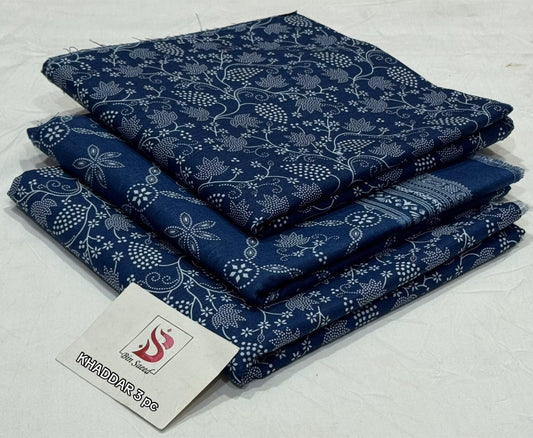 BIN SAEED-3PC KHADDAR PRINTED SHIRT WITH KHADDAR PRINTED DUPATTA AND PRINT TROUSER
