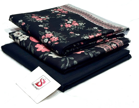 BIN SAEED-3PC KHADDAR PRINTED SHIRT WITH KHADDAR PRINTED DUPATTA AND PRINT TROUSER