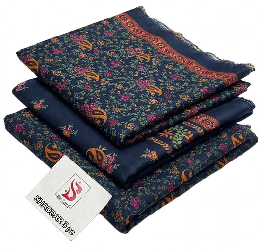 BIN SAEED-3PC KHADDAR PRINTED SHIRT WITH KHADDAR PRINTED DUPATTA AND PRINT TROUSER
