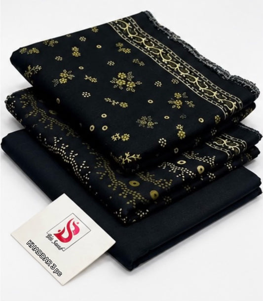 BIN SAEED-3PC KHADDAR PRINTED SHIRT WITH KHADDAR PRINTED DUPATTA AND PRINT TROUSER