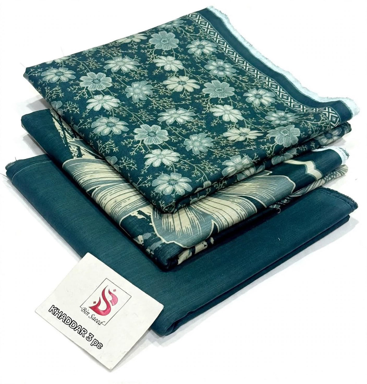 BIN SAEED-3PC KHADDAR PRINTED SHIRT WITH KHADDAR PRINTED DUPATTA AND PRINT TROUSER