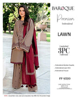 Baroque Premium Embroidered Lawn 3PC Suit | FF-9520