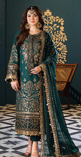 Asim Jofa Premium Embroidered Lawn 3PC Suit | FF-9545